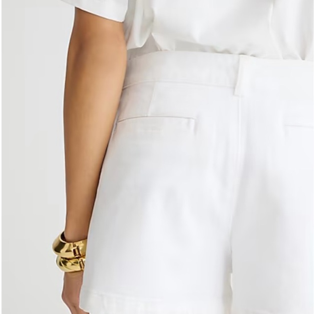 NWT J.Crew Patch-Pocket Denim Short in White Sz 14 BY325 - Picture 2 of 8